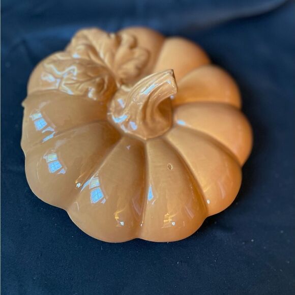 Golden Orange Pumpkin Shaped Soup Tureen & Lid 64 oz Soup or Cider EPC - Picture 8 of 10